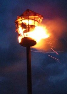 Dallington beacon burning