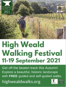 Poster advertising High Weald Walking Festival