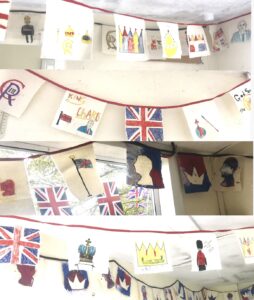 composite image of childrens bunting