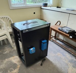 cabinet with two battery packs